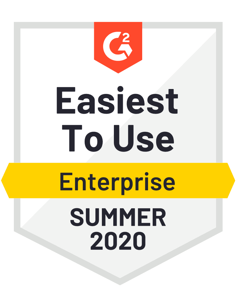 G2 Easiest to Use - Summer 2020